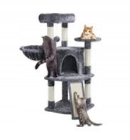 Drapak wieża domek legowisko dla kota Yaheetech ciemno szary 106 cm