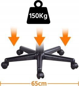 Fotel obrotowy krzesło czarno niebieski sztuczna skóra Yaheetech