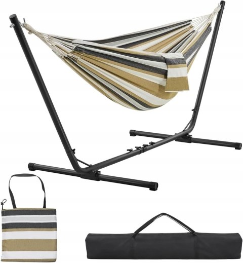 HAMAK ze stelażem kempingowy dla 1-2 osób do 205 kg