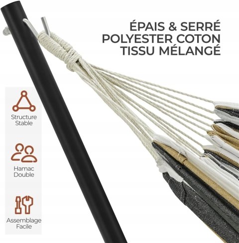 HAMAK ze stelażem kempingowy dla 1-2 osób do 205 kg