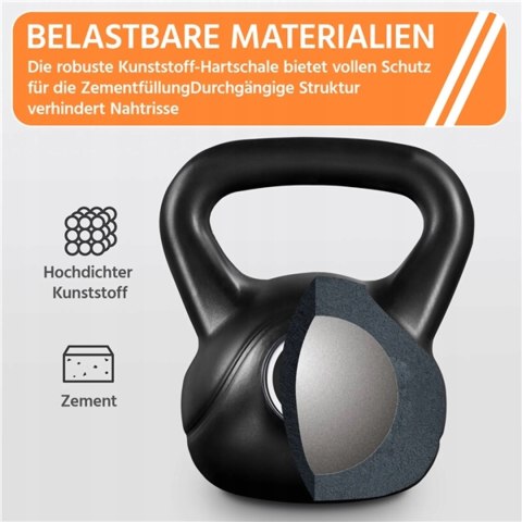KETTLEBELL HANTEL Yaheetech 8 kg czarny
