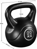KETTLEBELL ciężarek Yaheetech 20 kg czarny