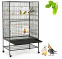 KLATKA DLA PTAKÓW Yaheetech na kółkach woliera czarna