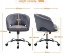 KRZESŁO BIUROWE FOTEL Yaheetech z aksamitnym obiciem szare
