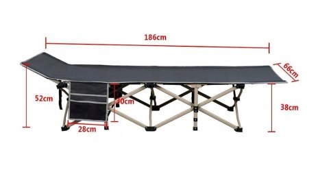 ŁÓŻKO POLOWE 186 cm x 66 cm niebieskie YAHEETECH