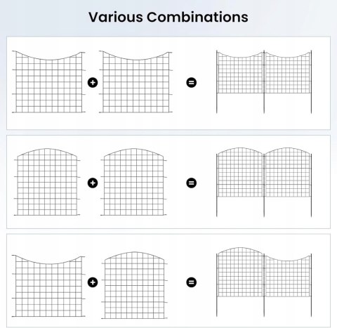 OGRODZENIE DLA PSÓW z siatki metalowej 5 paneli 70 × 78 cm WOLTU