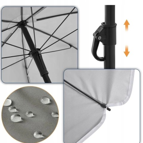 PARASOL OGRODOWY balkonowy 135 x 135 x 175 cm WOLTU ciemnoszary