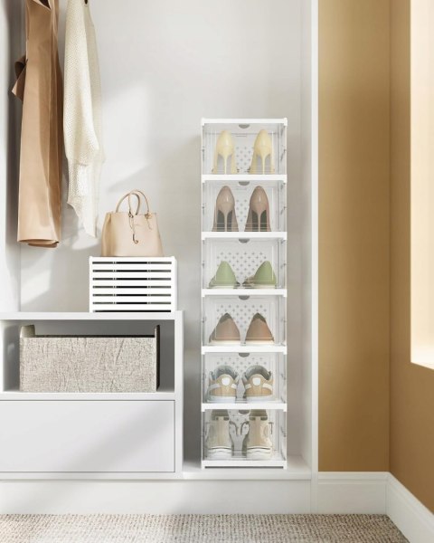 PUDEŁKA na buty Songmics przezroczysty 6szt.