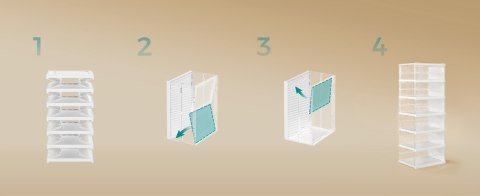 PUDEŁKA na buty Songmics przezroczysty 6szt.