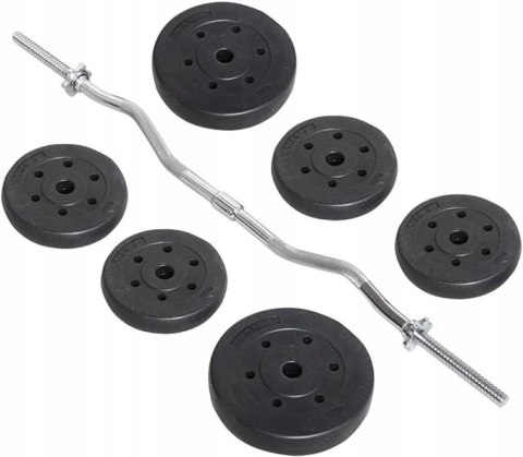 SZTANGA Yaheetech gryf lekko łamany 120 cm / 20 mm 25 kg