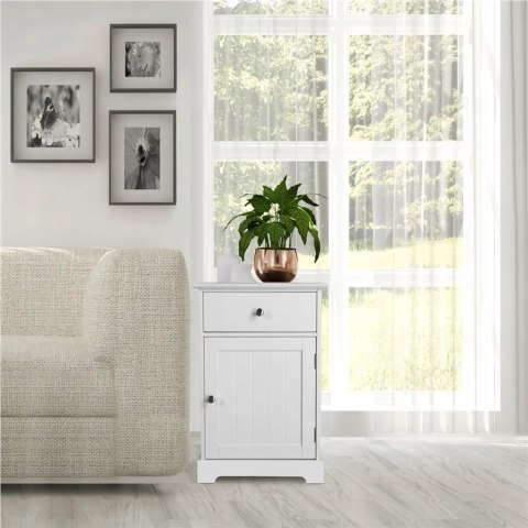 Stoliki Nocne zestaw 2 sztuk Yaheetech Komoda boczna białe 40 × 35 × 60 cm