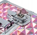 Walizka kuferek kosmetyczny Yaheetech Różowy na kółkach duży 34×25×80 cm
