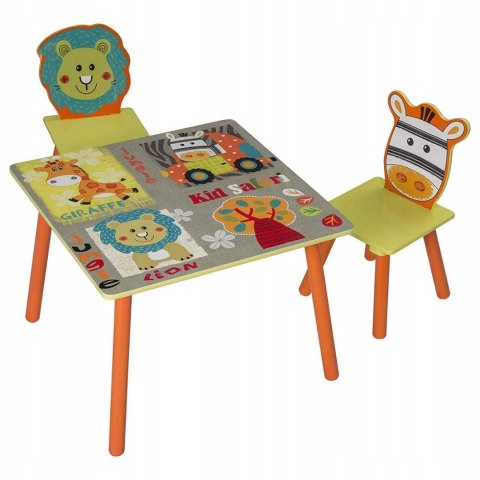 ZESTAW DLA DZIECI stolik z krzesłami zwierzęta woltu OUTLET