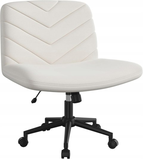 FOTEL BIUROWY z szerokim siedziskiem YAHEETECH beżowy OUTLET