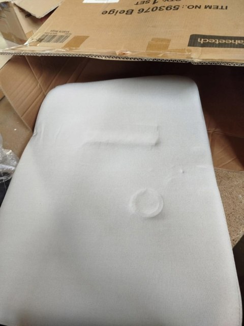 FOTEL BIUROWY z szerokim siedziskiem YAHEETECH beżowy OUTLET