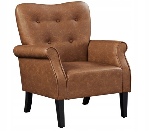 FOTEL TRADYCYJNY Yaheetech retro brązowy