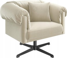 Fotel wypoczynkowy relaksacyjny obrotowy Yaheetech 91×74,5×73,5 cm jasny