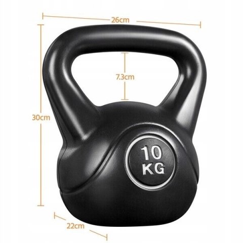 Kettlebelle Yaheetech ciężarek 10 kg czarny