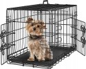 Klatka dla psa kota transporter gruby metal czarna Yaheetech 76 × 45 × 51cm