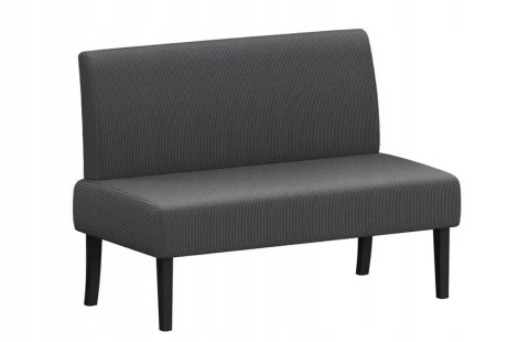 Ławka sofa tapicerowana szara Yaheetech 109,5 × 62 × 84,5 cm