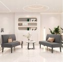 Ławka sofa tapicerowana szara Yaheetech 109,5 × 62 × 84,5 cm