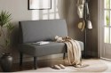 Ławka sofa tapicerowana szara Yaheetech 109,5 × 62 × 84,5 cm
