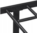 Łóżko stelaż metalowe czarne 90 x 200 cm Yaheetech z oparciem nowoczesne