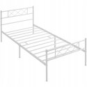 Łóżko stelaż pojedyncze metalowe Yaheetech 90x200 biały