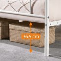 Łóżko stelaż pojedyncze metalowe Yaheetech 90x200 biały