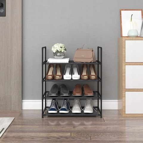 Szafka na buty modułowa Woltu 60 x 71 x 28 cm czarny