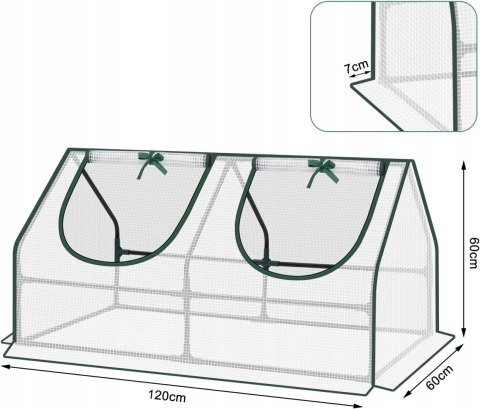 Szklarnia foliowa Woltu 60 x 120 m x 60 cm biała