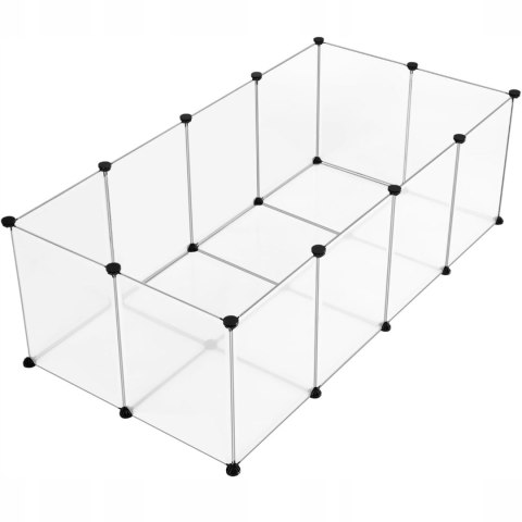 Ogrodzenie WYBIEG KOJEC dla królika kota świnki DIY 12 paneli 145x75x46 cm