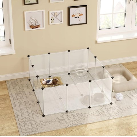 Ogrodzenie WYBIEG KOJEC dla królika kota świnki DIY 12 paneli 145x75x46 cm