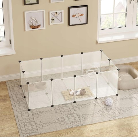 Ogrodzenie WYBIEG KOJEC dla królika kota świnki DIY 12 paneli 145x75x46 cm