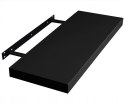 PÓŁKA ŚCIENNA 80 x 22.9 x 3.8cm CZARNA PÓŁKA NA KSIĄŻKI