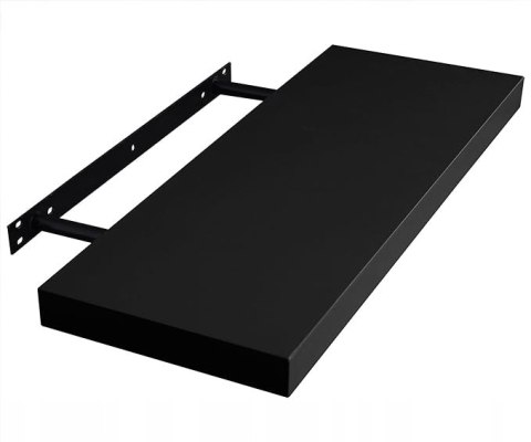 PÓŁKA ŚCIENNA 80 x 22.9 x 3.8cm CZARNA PÓŁKA NA KSIĄŻKI