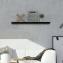 PÓŁKA ŚCIENNA 80 x 22.9 x 3.8cm CZARNA PÓŁKA NA KSIĄŻKI