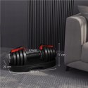 Regulowane hantle Yaheetech, 11 opcji obciążenia od 1,5 kg do 12,5 kg