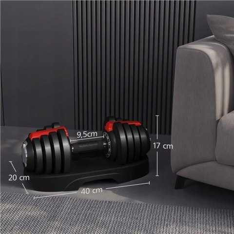 Regulowane hantle Yaheetech, 11 opcji obciążenia od 1,5 kg do 12,5 kg