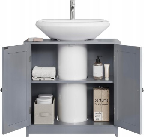 SZAFKA POD UMYWALKĘ ZLEW 2 DRZWI REGULACJA PÓŁKI MDF 60 X 30 X 60 CM WOLTU