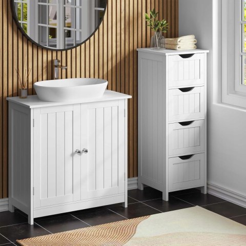 SZAFKA POD UMYWALKĘ ZLEW 2 DRZWI REGULACJA PÓŁKI MDF 60 X 30 X 60 CM Woltu