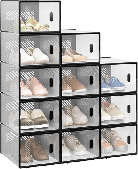 Szafka na buty MODUŁOWA Woltu 25 x 18,5 x 35,5 cm przezroczysty 12 PUDEŁEK