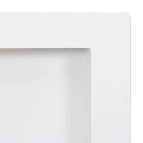 WNĘKA PRYSZNICOWA z 3 półkami biała połysk VidaXL 41x99x9 cm OUTLET