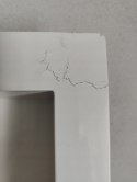 WNĘKA PRYSZNICOWA z 3 półkami biała połysk VidaXL 41x99x9 cm OUTLET