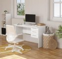 BIURKO KOMPUTEROWE z 3 szufladami prostokątne Woltu 120 x 60 x 75 cm białe