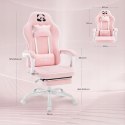 ERGONOMICZNY FOTEL GAMINGOWY krzesło komputerowe WOLTU różowe
