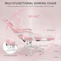 ERGONOMICZNY FOTEL GAMINGOWY krzesło komputerowe WOLTU różowe