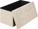 Ławka tapicerowana, ze schowkiem Woltu 76 x 38 x 37,5 cm beżowy