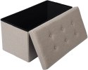 Ławka tapicerowana, ze schowkiem Woltu 76 x 38 x 37,5 cm beżowy