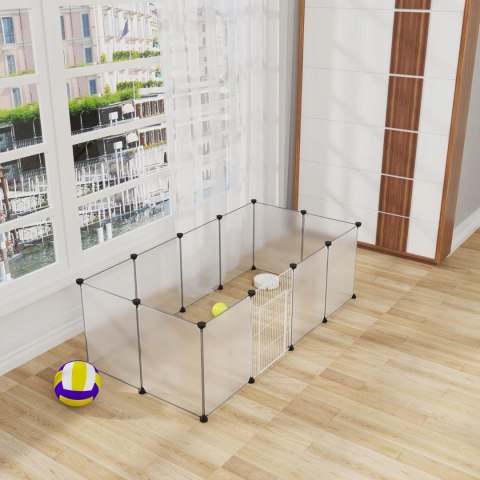 Ogrodzenie WYBIEG KOJEC dla królika kota świnki DIY 12 paneli 145x75x46 cm